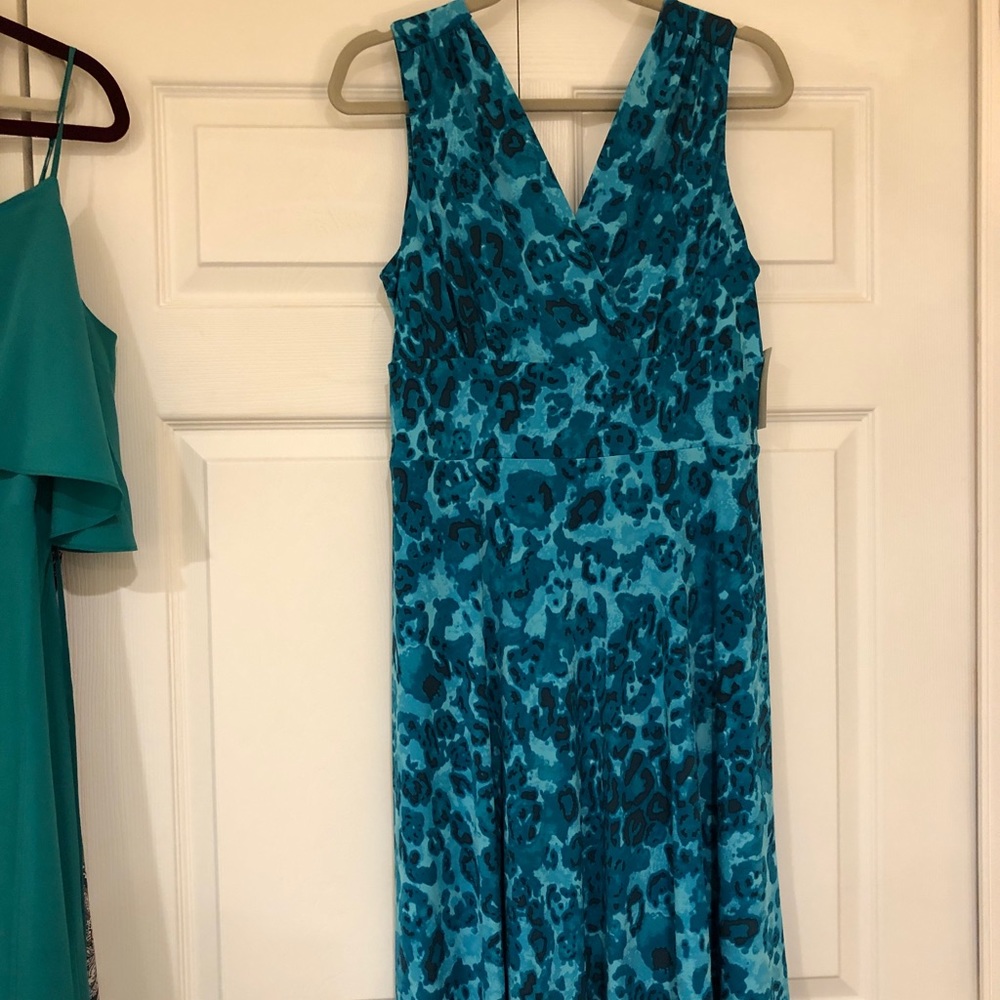 Blue cheetah print dress